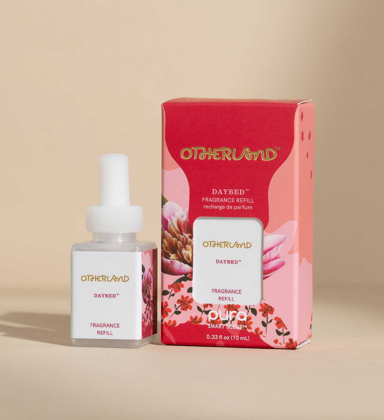 Otherland Daybed fragrance refill bottle and packaging on a beige background - View 2