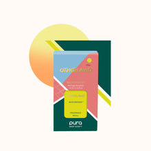 Pura smart scent refill packaging with colorful design on a white background