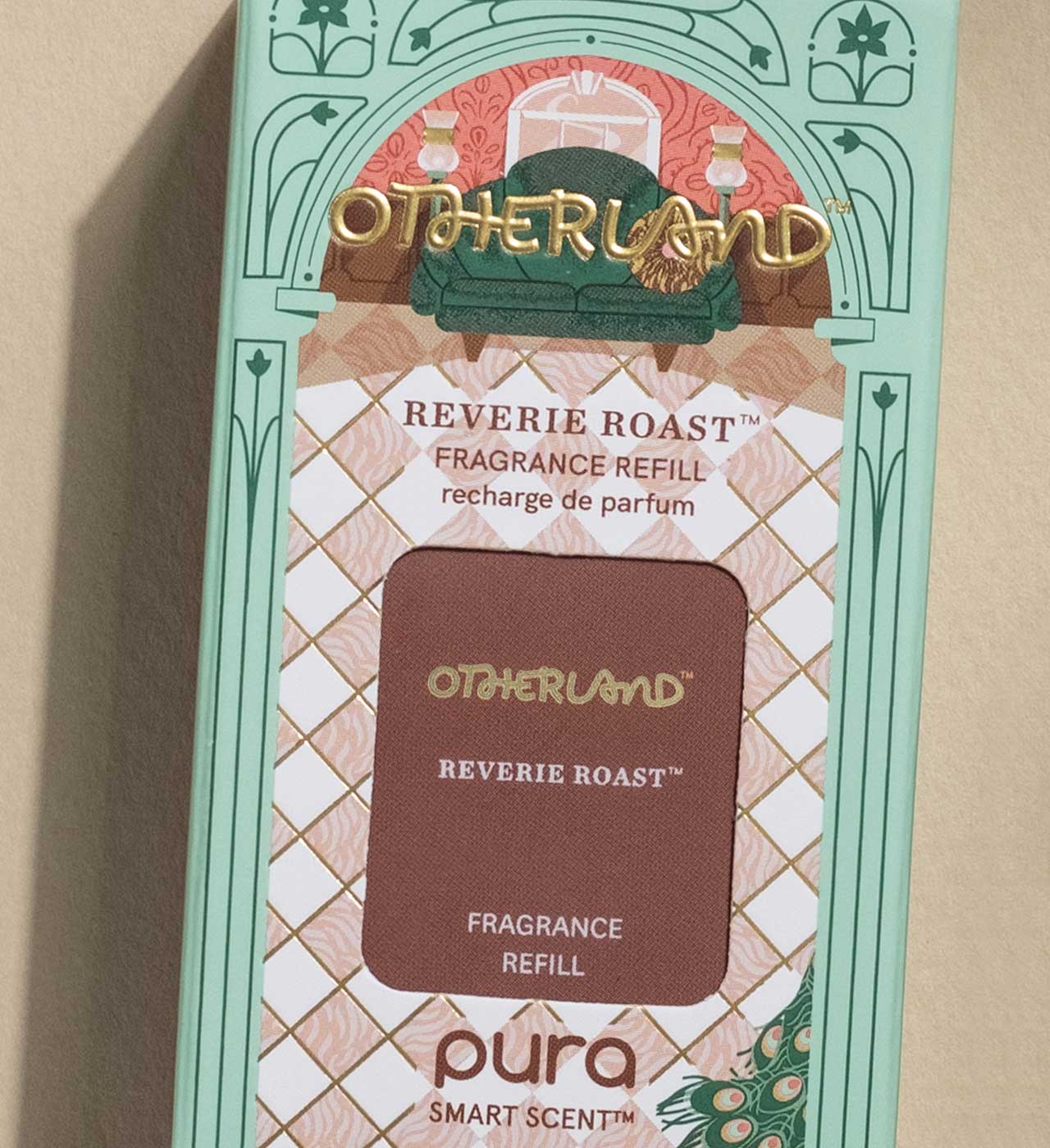 Otherland Reverie Roast fragrance refill packaging on a beige background - View 3